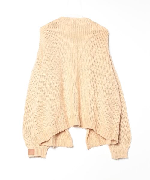 「muguet」 ニットカーディガン - ベージュ レディース_画像2