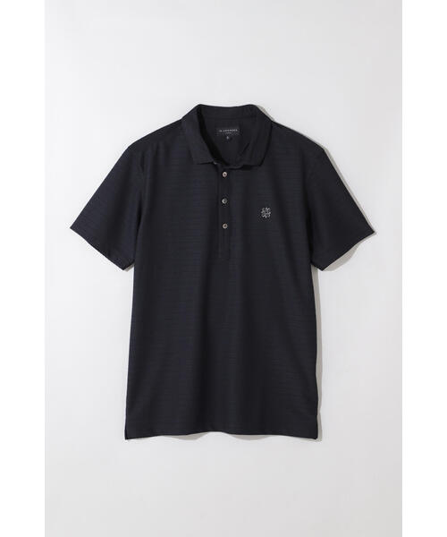 St ANDREWS ポロシャツ 「St ANDREWS」縄柄ジャガード半袖シャツ