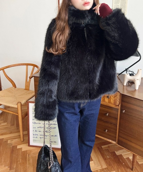 moment+ コート アウター 2WAYアレンジカラーダブルジップファー