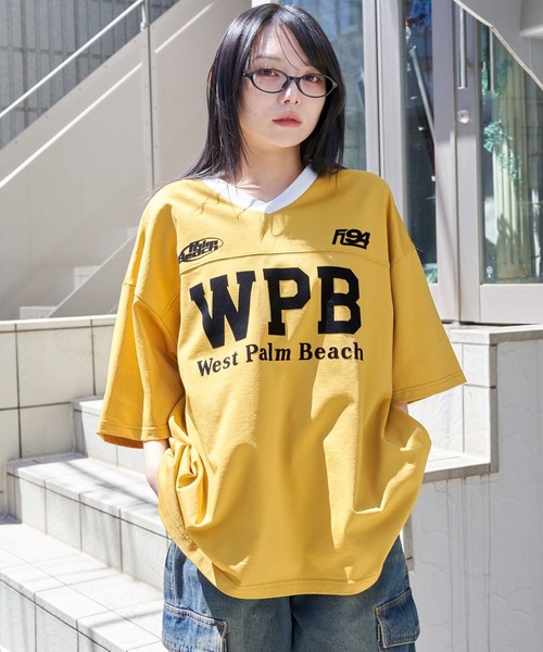 WEGO（ウィゴー） tシャツ WEGO/グラフィックフットボールT メンズ