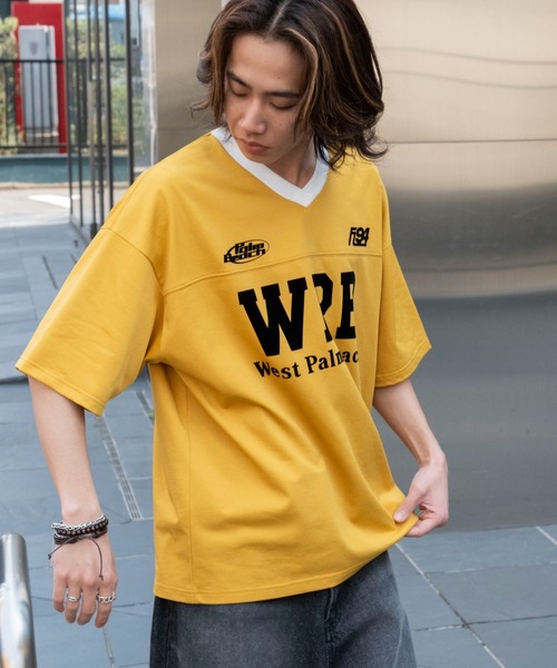 WEGO（ウィゴー） tシャツ WEGO/グラフィックフットボールT メンズ