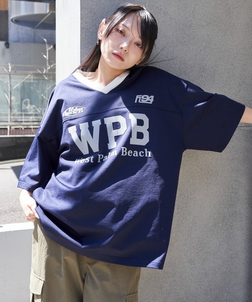 WEGO（ウィゴー） tシャツ WEGO/グラフィックフットボールT メンズ