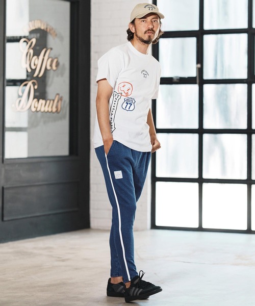 スウェットパンツ ジャージ mp13505-denim jersey pants ニットデニムパンツ メンズ