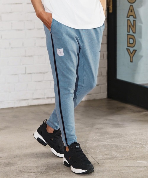 スウェットパンツ ジャージ mp13505-denim jersey pants ニットデニムパンツ メンズ