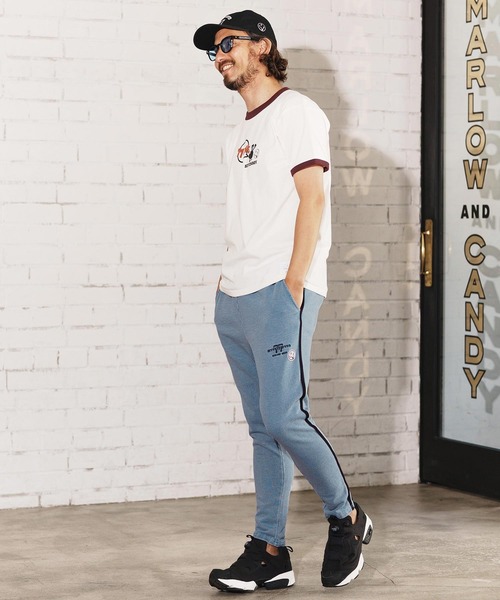 スウェットパンツ ジャージ mp13505-denim jersey pants ニットデニムパンツ メンズ