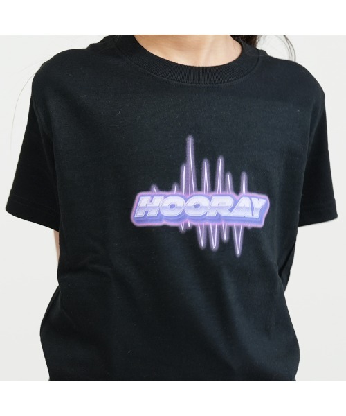 tシャツ パープルHoorayロゴ キッズ Tシャツ キッズ 子供服 女の子 | ブランド登録なし