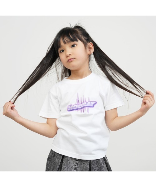 tシャツ パープルHoorayロゴ キッズ Tシャツ キッズ 子供服 女の子 | ブランド登録なし | 03