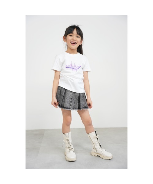tシャツ パープルHoorayロゴ キッズ Tシャツ キッズ 子供服 女の子 | ブランド登録なし | 05