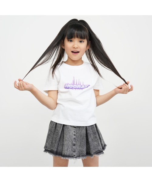 tシャツ パープルHoorayロゴ キッズ Tシャツ キッズ 子供服 女の子 | ブランド登録なし | 06