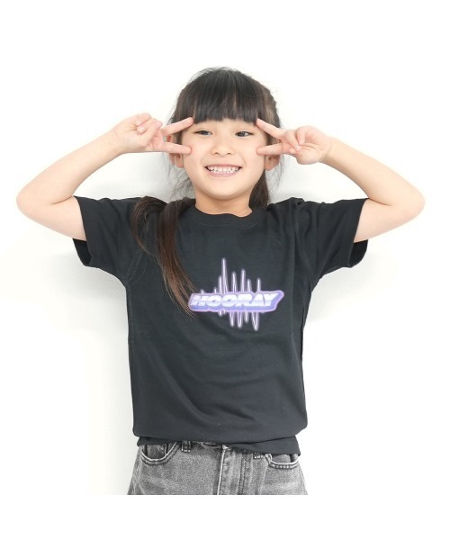 tシャツ パープルHoorayロゴ キッズ Tシャツ キッズ 子供服 女の子 | ブランド登録なし | 12