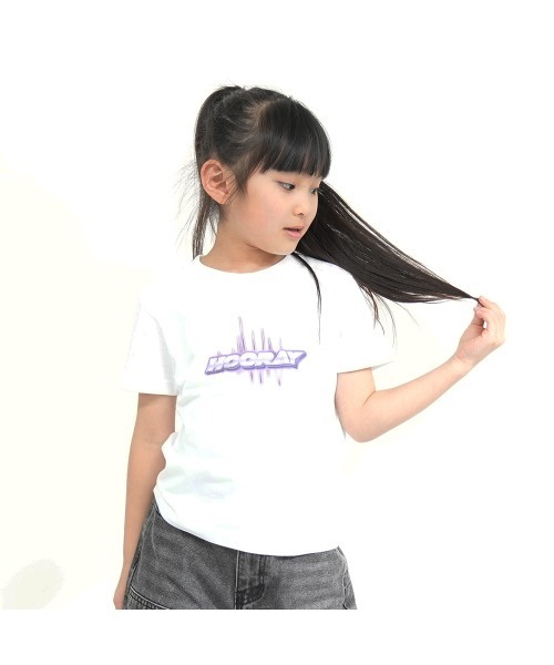 tシャツ パープルHoorayロゴ キッズ Tシャツ キッズ 子供服 女の子 | ブランド登録なし | 15