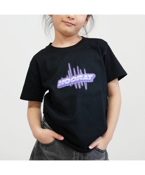tシャツ パープルHoorayロゴ キッズ Tシャツ キッズ 子供服 女の子 | ブランド登録なし | 20