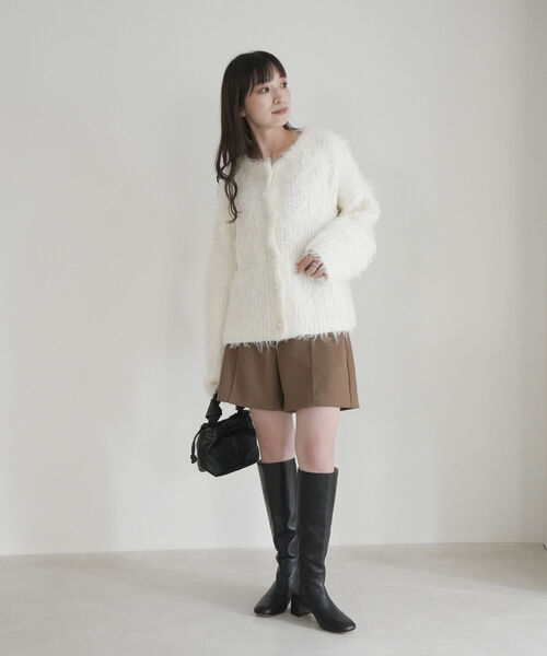 「fredy emue」 ニットカーディガン 38 グレー レディース_画像2