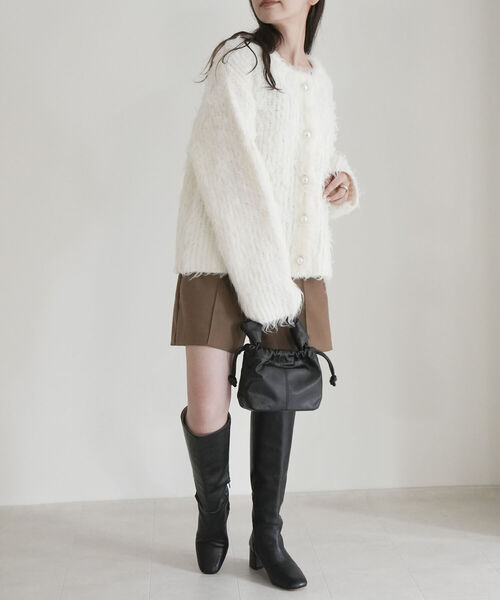 「fredy emue」 ニットカーディガン 38 グレー レディース_画像3