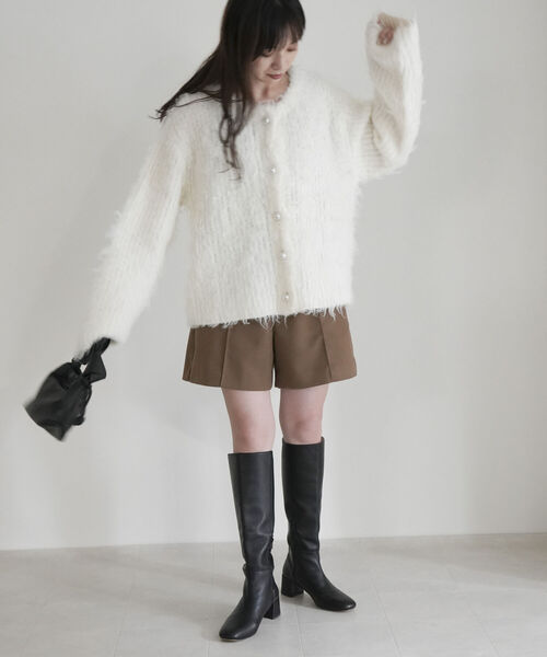 「fredy emue」 ニットカーディガン 38 グレー レディース_画像4