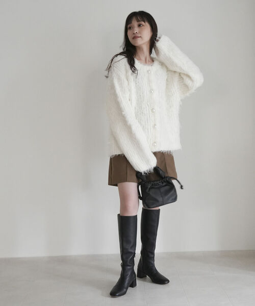 「fredy emue」 ニットカーディガン 38 グレー レディース_画像5