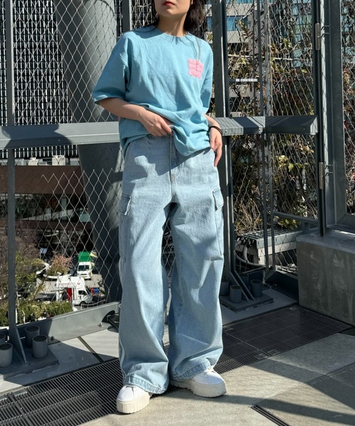 [PBLIM] Denim брюки MEDIUM оттенок черного прочее женский 