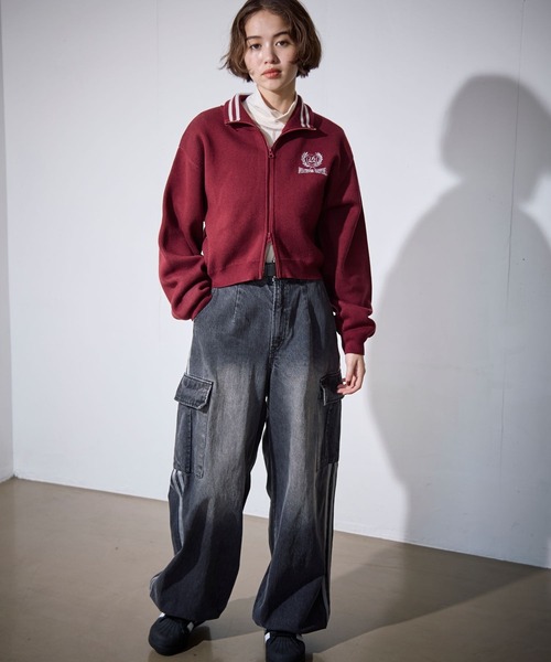 [PBLIM] Denim брюки MEDIUM оттенок черного прочее женский 
