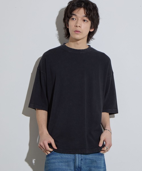 SLICK tシャツ 「SLICK/スリック」Pigment Dye Damage T-Shirt