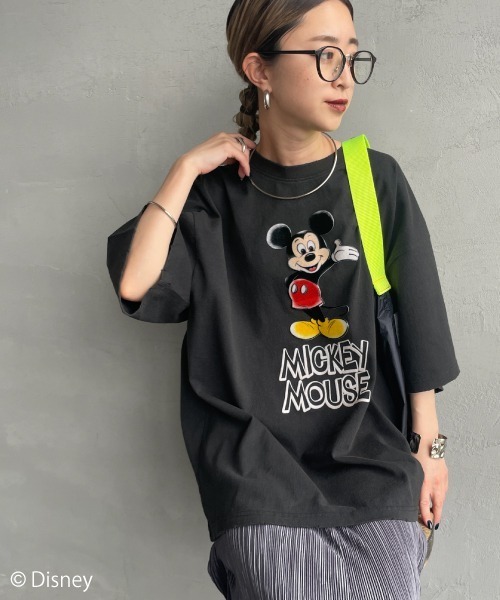 tシャツ 「JEANS FACTORY CLOTHES/ジーンズファクトリークローズ」  MICKEY MOUSE / ダメージ キャラクターTシャツ