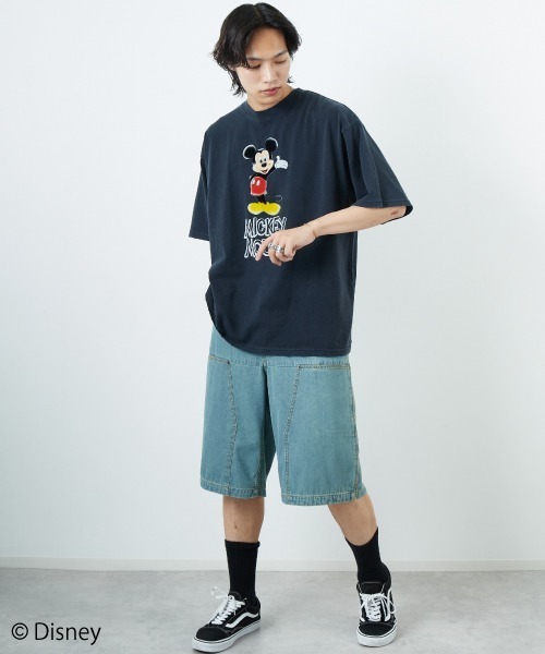 tシャツ 「JEANS FACTORY CLOTHES/ジーンズファクトリークローズ」  MICKEY MOUSE / ダメージ キャラクターTシャツ JEANS FACTORY Clothes tシャツ 「JEANS CLOTHES/ジーンズ
