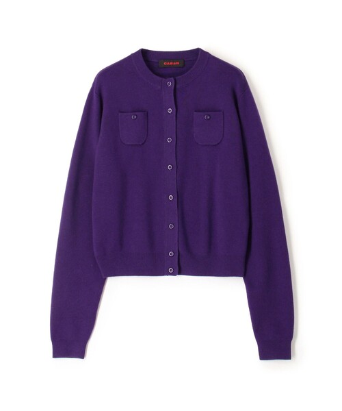 「CABaN」 ニットカーディガン X-SMALL ダークパープル レディース