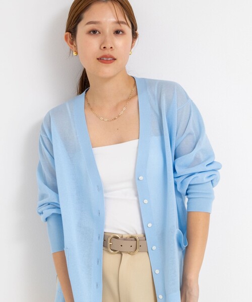 ノーリーズソフィ　カーディガン NOLLEY'S sophi ミントグリーン ノーリーズソフィー NOLLEY'S sophi キラキラフェザークルー