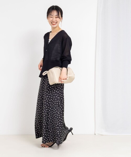 e*頃様 綿混シアーVネックカーディガン　ノーリーズ ソフィ NOLLEY'S Sophi カーディガン 「手洗い可能」綿混シアーVネック