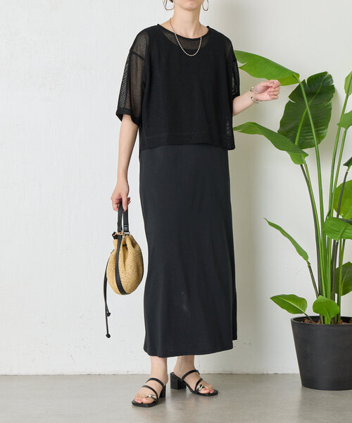 ル 年末のプロモーション Jena espace merveilleux ワンピース メッシュセットワンピース ワンピース