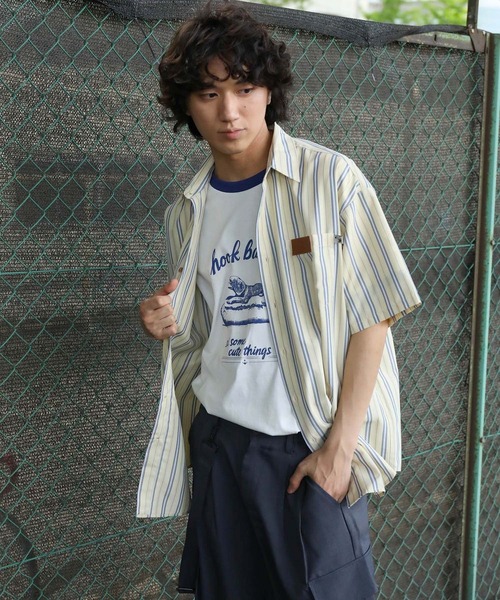 vintage 古着 ライトブルー アイボリー エスニック 総柄 半袖 シャツ Patagonia 総柄 半袖シャツ M ライトブルー - メルカリ
