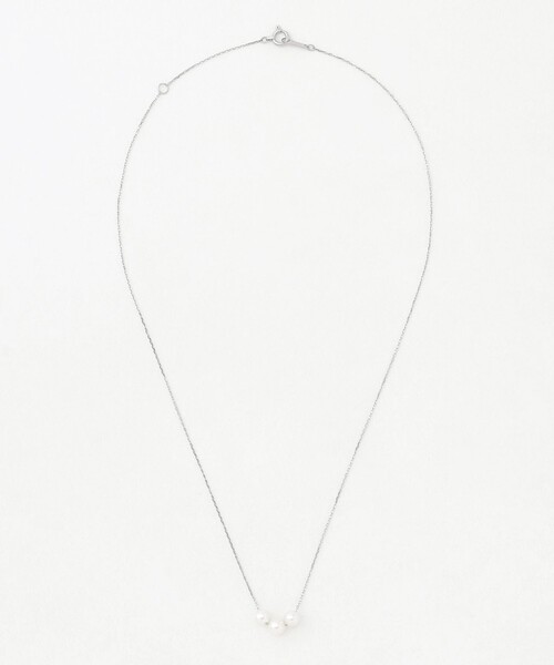 ネックレス PRECIOUS FRILL PEARL NECKLACE プラチナ アコヤパール ネックレス レディースの画像