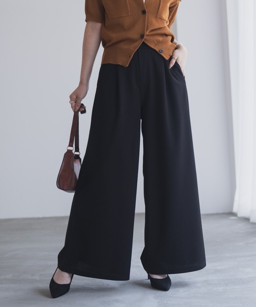 NAVY ワイドパンツ パンツ ジョーゼットワイドパンツ レディース