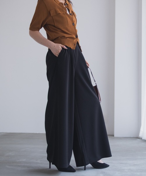 NAVY パンツ ジョーゼットワイドパンツ レディース : ZOZOTOWN Yahoo