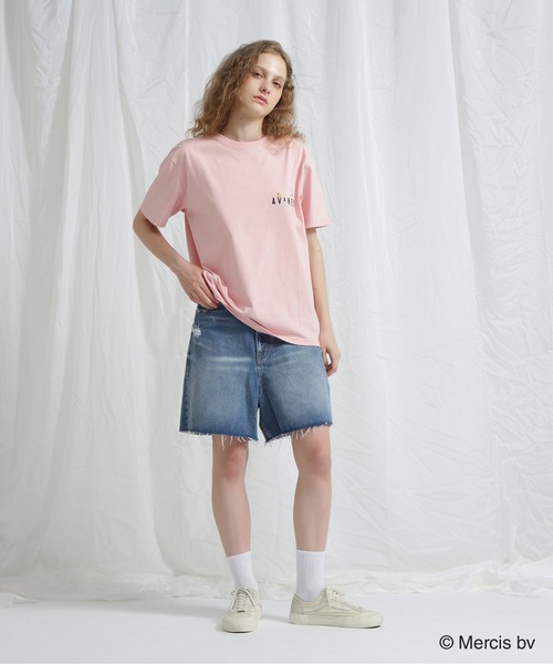 tシャツ 「AVIREX×miffy」WEB限定 EMBROIDERY T-SHIRT/アヴィレックス×ミッフィー 刺繍Tシャツ レディース Miffy tシャツ 「AVIREX×miffy」WEB限定 EMBROIDERY T-SHIRT