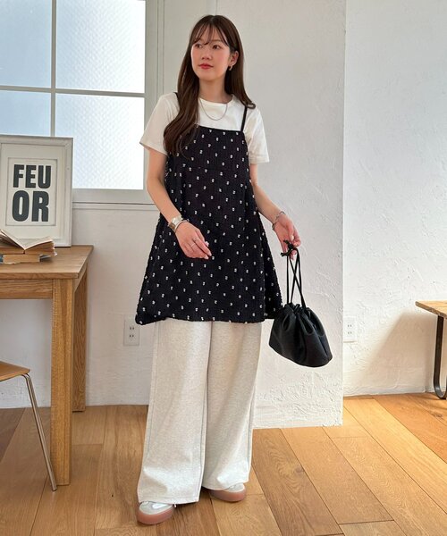 cen. ジャガードキャミチュニック Discoat｜ドットジャガードキャミチュニック | Rakuten Fashion