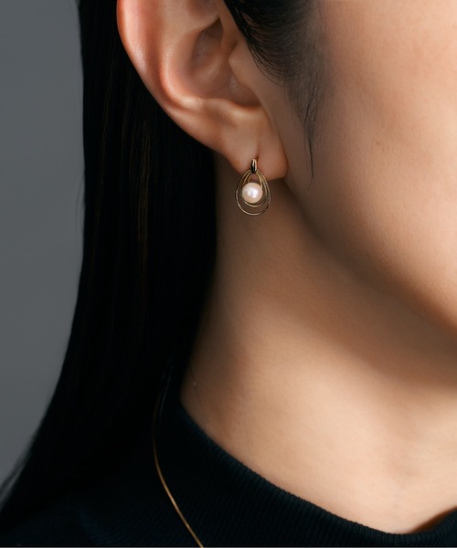 ピアス K18 アコヤ パール ピアス レディース メンズの画像