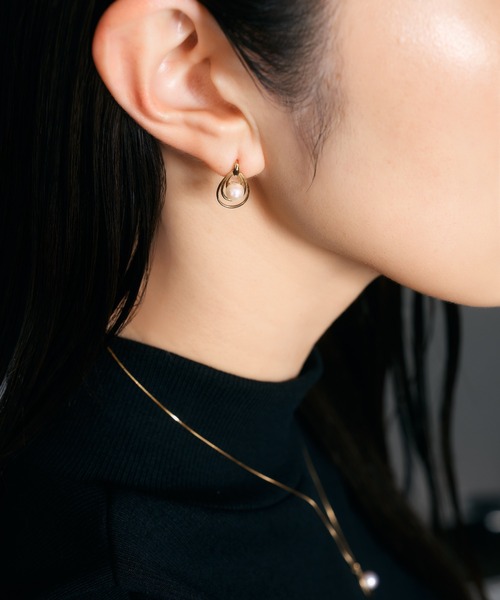 ピアス K18 アコヤ パール ピアス レディース メンズの画像