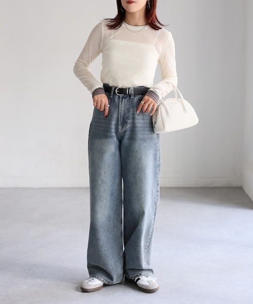 Riberry（リベリー） tシャツ レイヤードライクバイカラーシアー