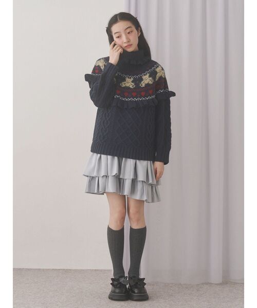 ニット セーター bear yoke knit tops レディース 20226141_0.jpg