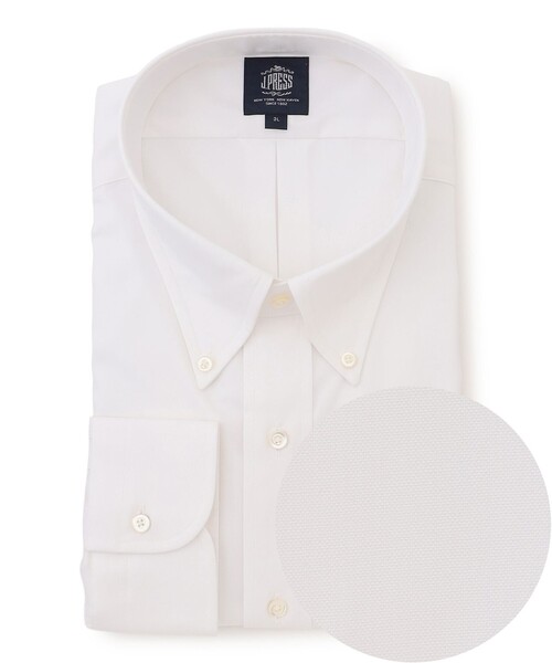 Jプレス　 ボタンダウン長袖　ピンOX 綿100% ドレスシャツ　L サックス Jプレス ボタンダウン長袖 ピンOX 綿100% ドレスシャツ L サックス