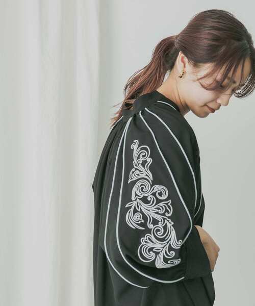 「KBF+」 7分袖ブラウス ONE ベージュ レディース_画像4