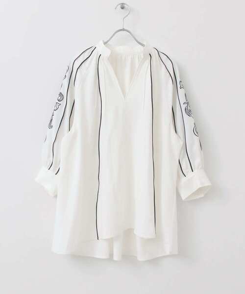 「KBF+」 7分袖ブラウス ONE ベージュ レディース_画像8