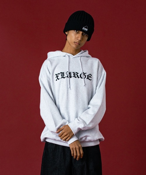 Supreme パーカー L Old English 刺繍 ブラック XLARGE（エクストラ ラージ） パーカー OLD ENGLISH PULLOVER HOODED