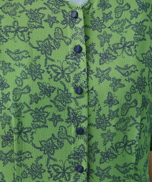 「Jocomomola」 半袖ワンピース 42 グリーン レディース_画像5