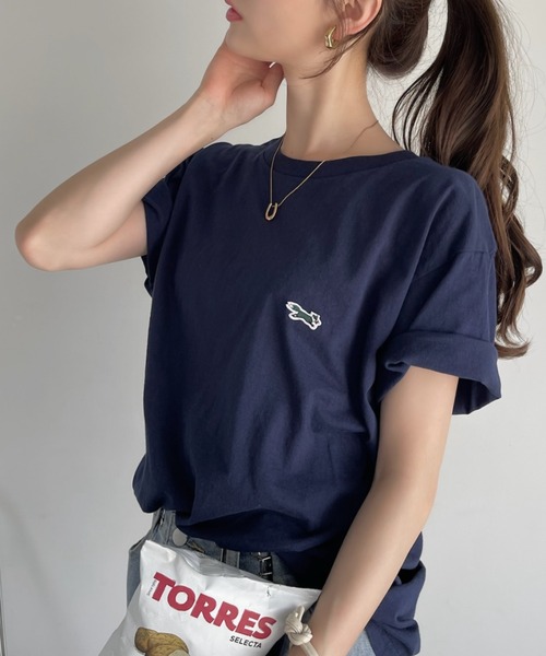 [PENNEYS] короткий рукав футболка X-LARGE бежевый женский 