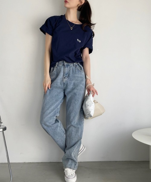 [PENNEYS] короткий рукав футболка X-LARGE бежевый женский 