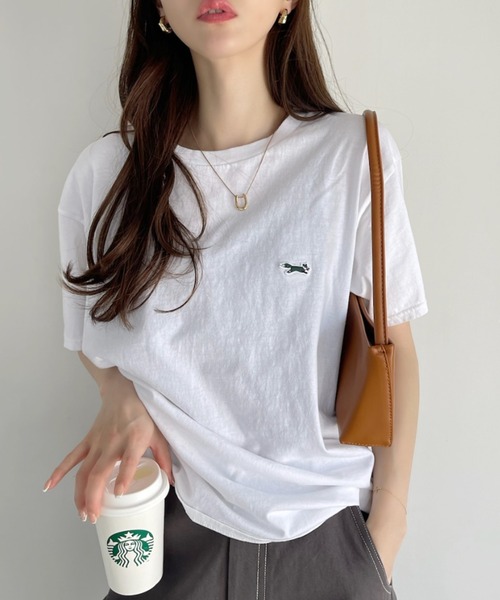 [PENNEYS] короткий рукав футболка X-LARGE бежевый женский 