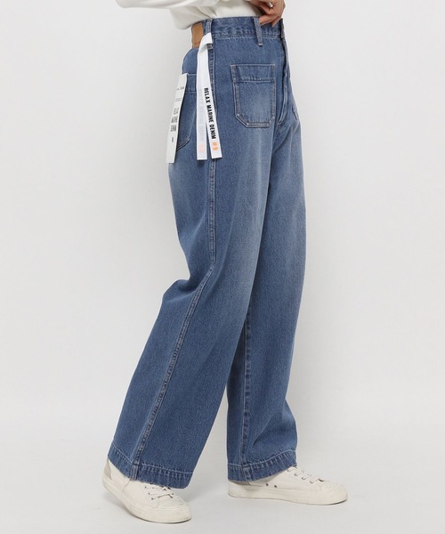 niko and デニム niko and…（ニコアンド） Niko and.. ジーンズ デニム テーパード ロゴ