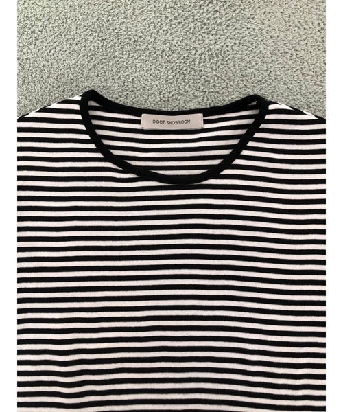 Didot.showroom tシャツ マルチカラーボーダーロンT レディース