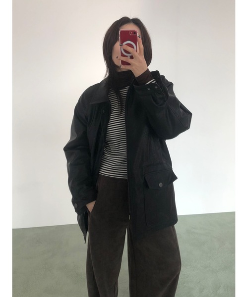 Didot.showroom tシャツ マルチカラーボーダーロンT レディース